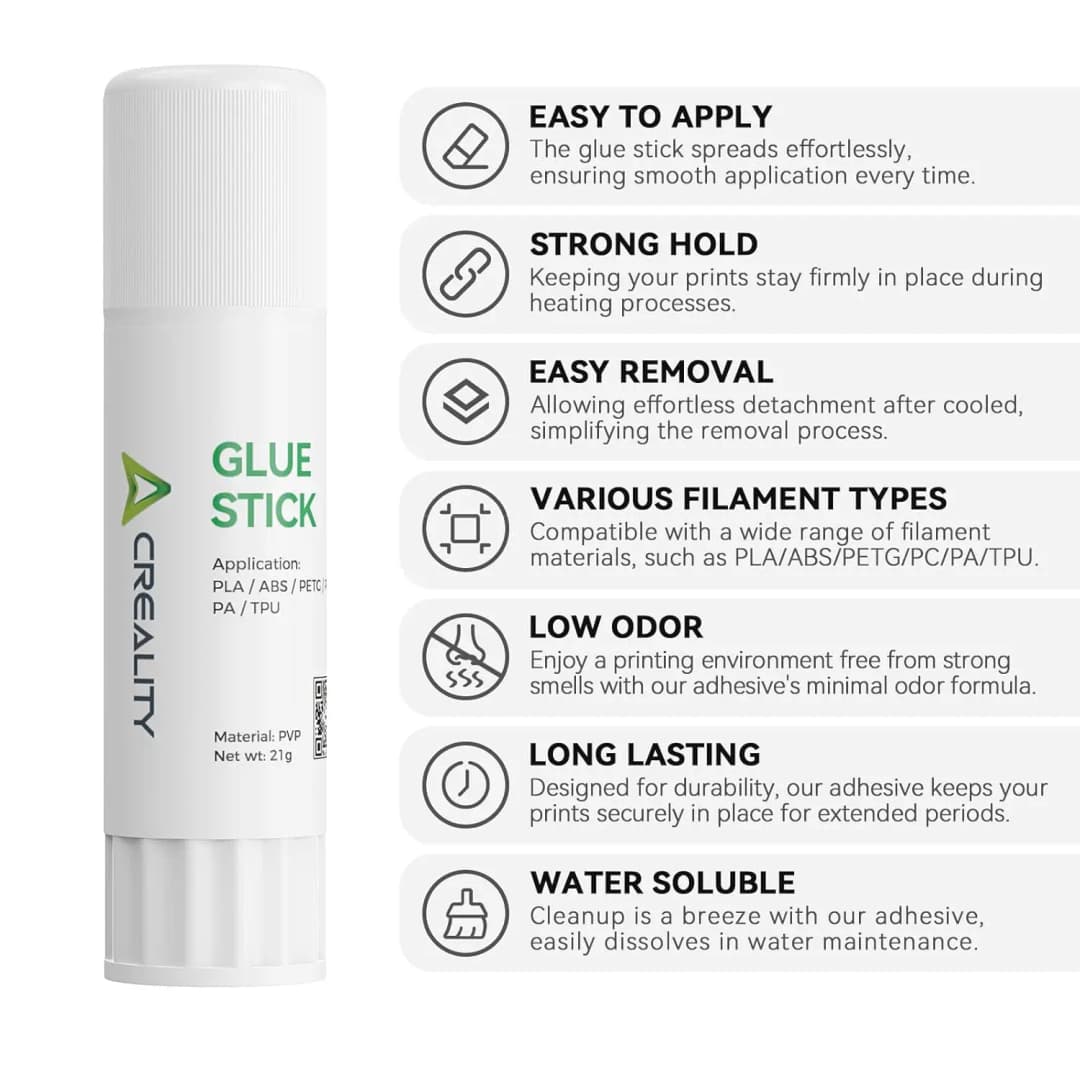 Creality 1PC 3D Printer Glue Sticks for Hot Bed PVP 3D Printer Adhesive Solid Glue Sticks for Hot Bed Removing Printing Models - 2