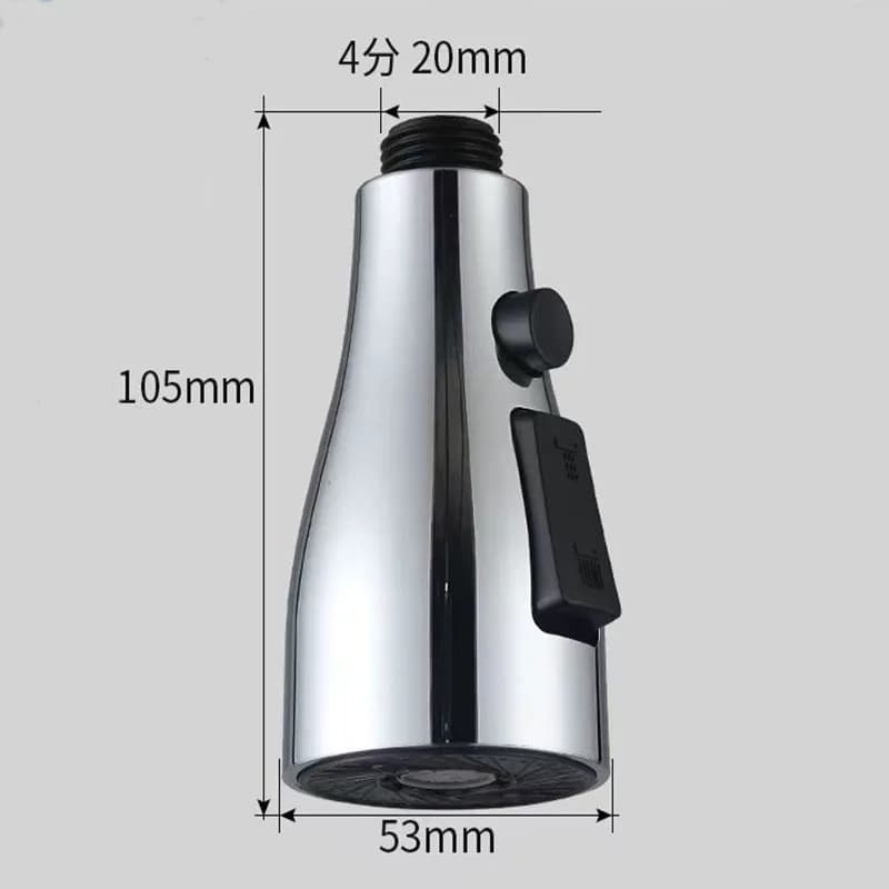 Kitchen Faucet Accessories Replace Sprayer Nozzle 3 Modes ABS Bathroom Basin Sink Shower Spray Head For 1/2" Connection - 6