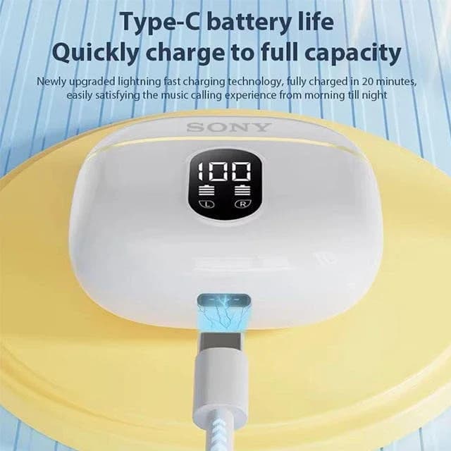 سوني X87 TWS سماعات بلوتوث لاسلكية أصلية صوت ستيريو شاشة عرض LED سماعات أذن موسيقية تقليل الضوضاء سماعات رياضية - 3