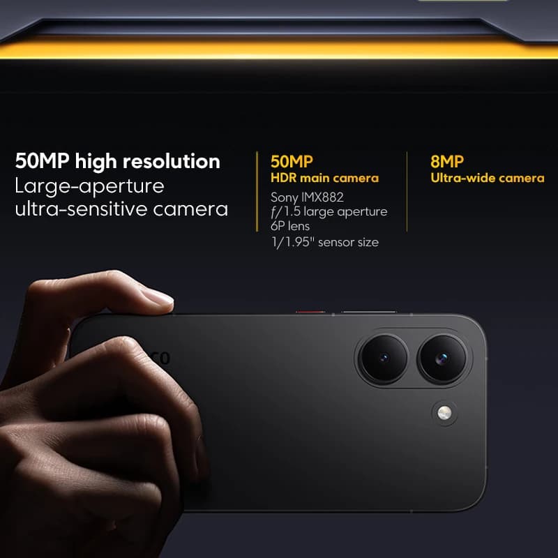 【عرض عالمي أول】 هاتف ذكي POCO X8 Pro إصدار عالمي، معالج Dimensity 8500-Ultra، بطارية 6500 مللي أمبير، شاشة AMOLED مقاس 6.59 بوصة بدقة 1.5K ومعدل تحديث 120 هرتز، كاميرا 50 ميجابكسل - 6
