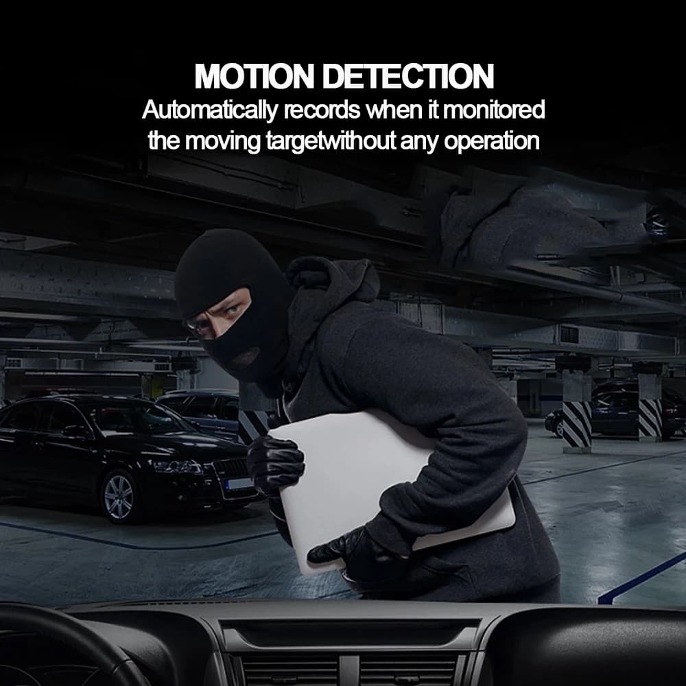 كاميرا سيارة DashCam 4 قنوات، 360 درجة، واي فاي، كاميرا أمامية وداخلية وخلفية قابلة للدوران، شاشة ركن 24 ساعة - 6