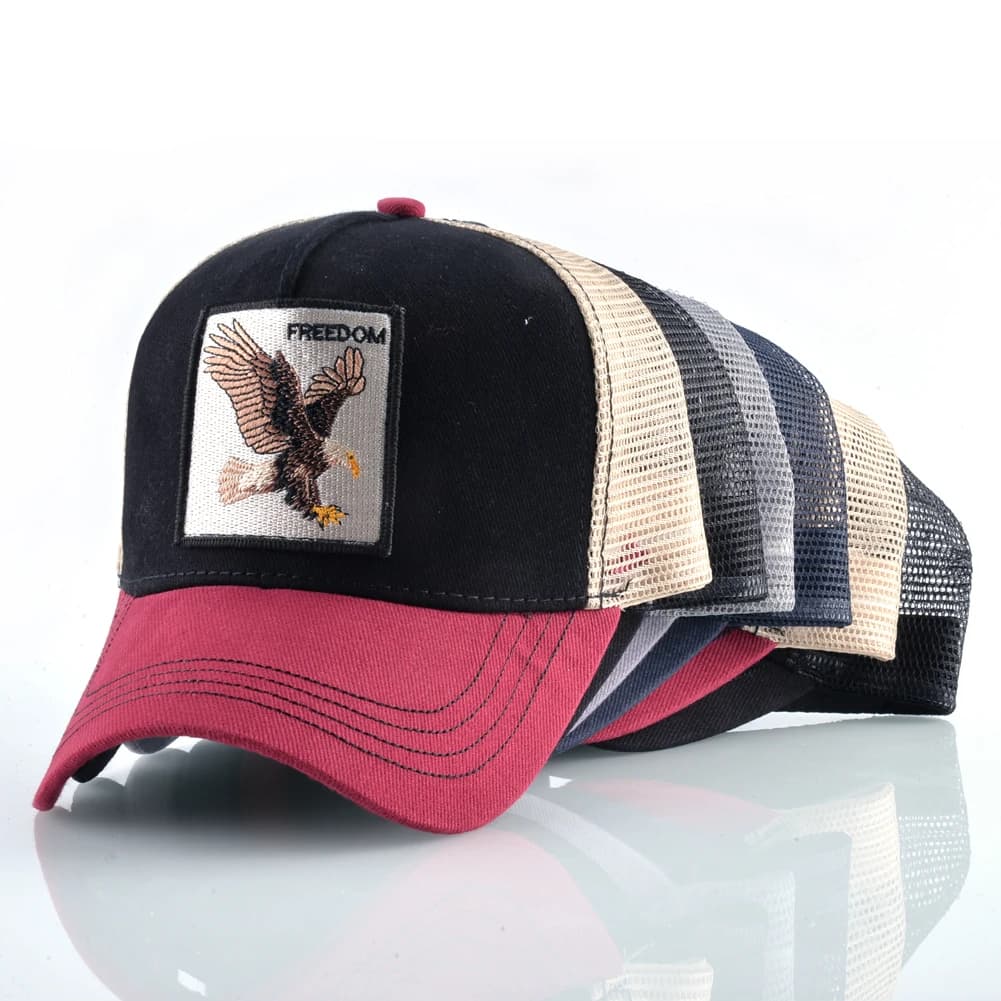 Fashion Baseball Cap With Eagle Embroidery Patch Men And Women Four Season Outdoor Trucker Cap Outdoor Casual Sport Visor Hat - 6