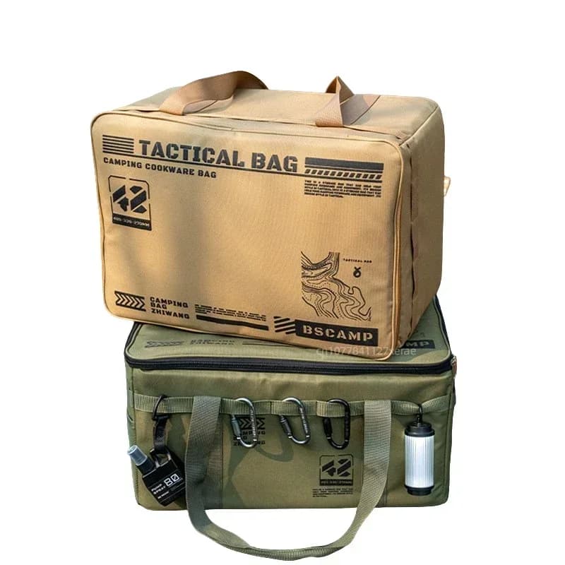 A large-capacity tactical storage bag suitable for camping outdoors, used for storing cooking utensils and tableware - 2