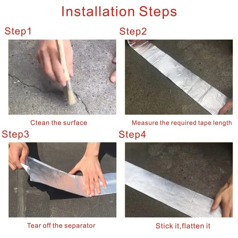 شريط مانع تسرب بيوتيل مقاوم للماء شريط قنوات بيوتيل لإصلاح النوافذ والقوارب وختم الزجاج وغرف الشمس والبلاط رقعة سقف EPDM - 2