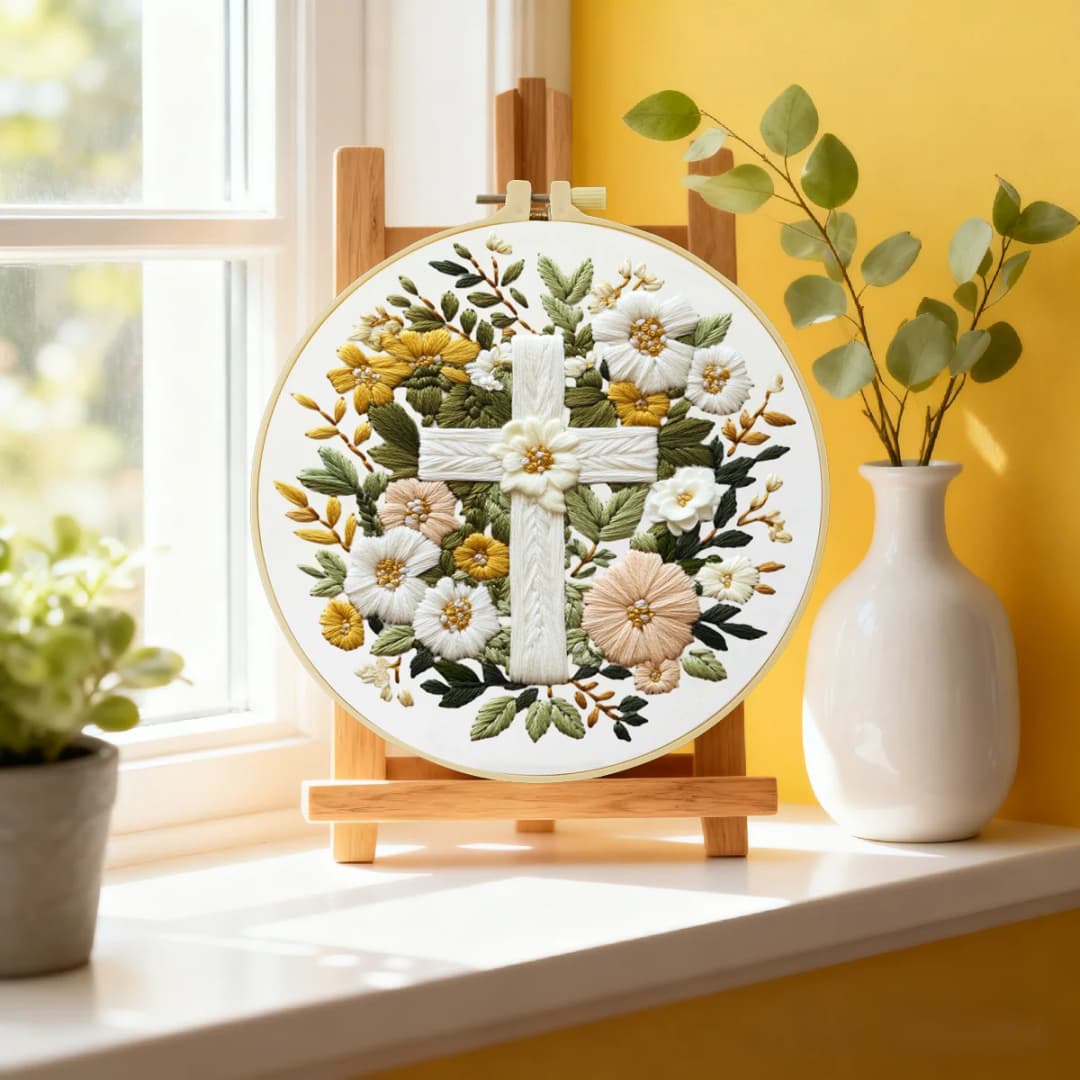 قطعة واحدة 20X20 سم/15X15 سم 7.87/6.3 بوصة عدة تطريز للمبتدئين عدة يدوية عدة تطريز يدوي فنون الإبرة - 2