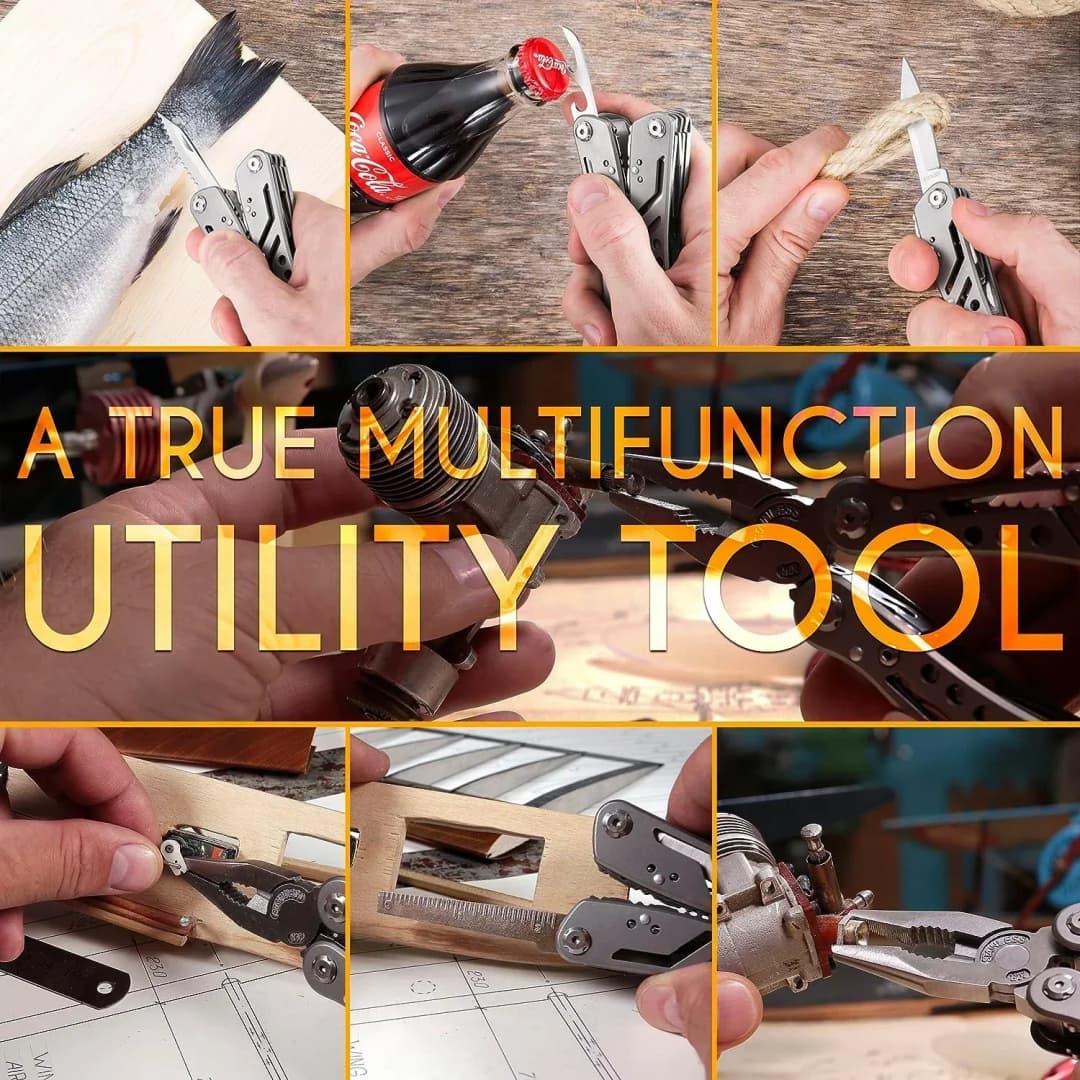 24 in 1 Multifunctional Universal Diagonal Pliers Hardware Wire Cutters Professional Electrician Anti Slip Durable Repair Tools - 5