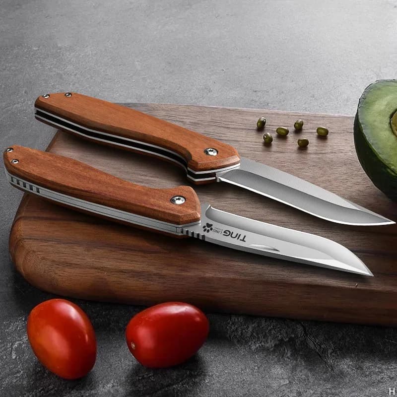 BAKULI-Camping Pocket Knife Outdoor Portable Straight Knife, Outdoor Multi-Purpose High Hardness Fruit Knife - 2