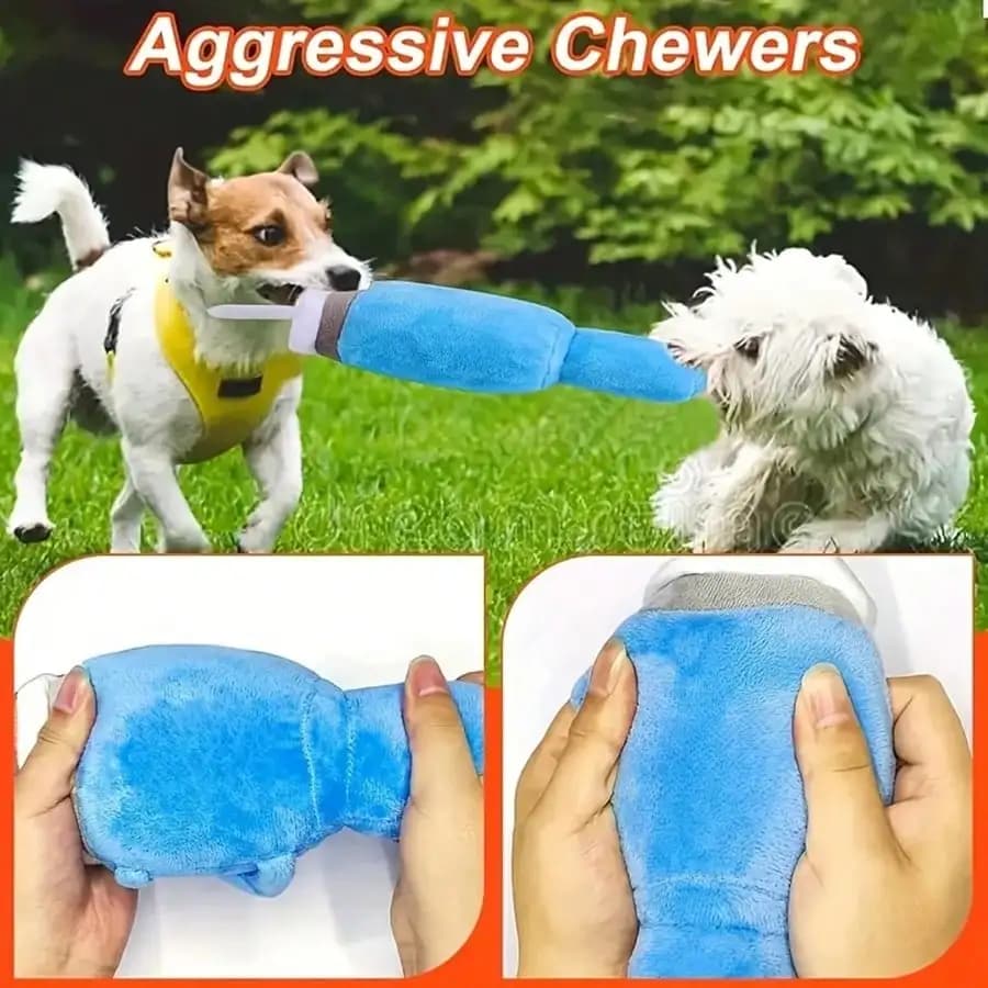1pc Cute Beverage Mug Shaped Dog Chew Toys in Pink Blue Durable Ideal for Puppy Teething Entertainment - 5
