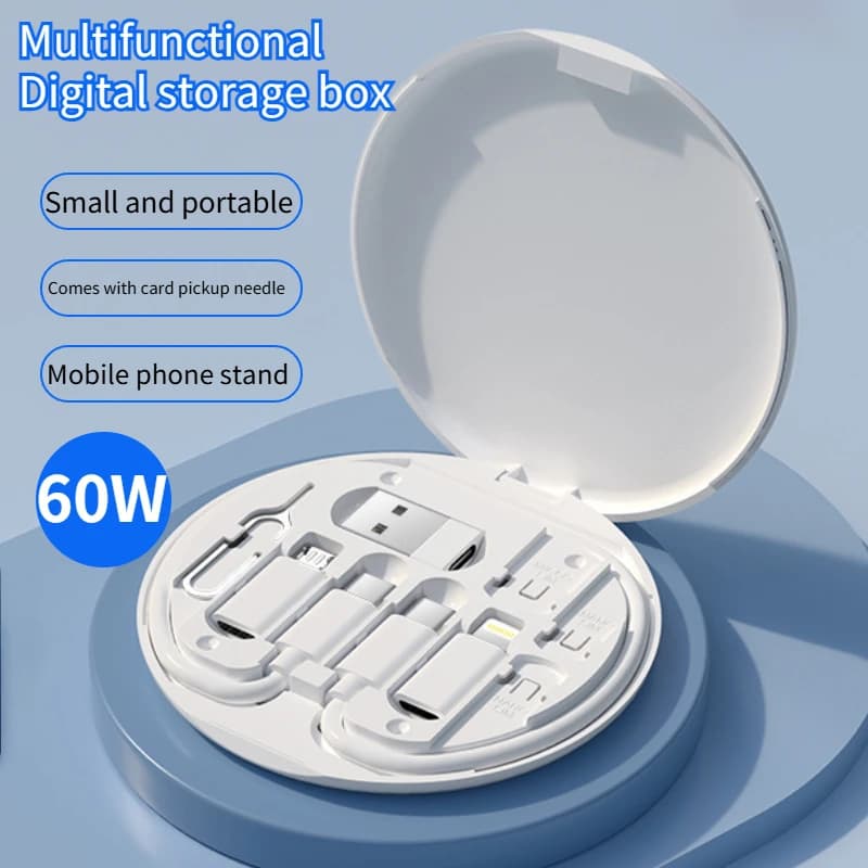 متعدد USB نوع C إلى C 60 واط كابل محول الشحن عدة صندوق USB C إلى تحويل الإضاءة مجموعة USB ونوع C إلى مايكرو/نوع C/الإضاءة