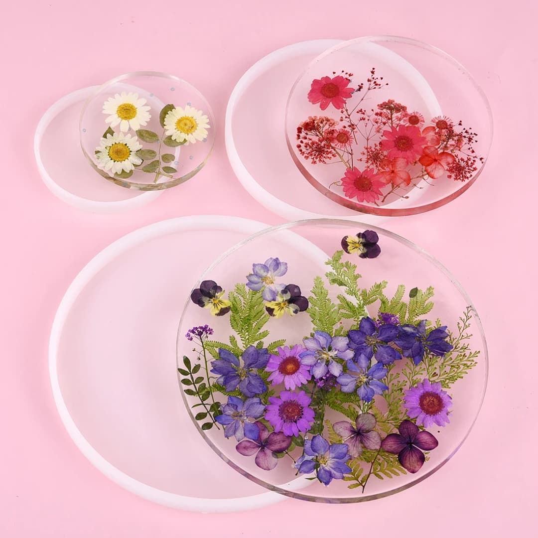 Round Square Rectangle Oval Coaster Silicone Mold Epoxy Resin Mold For DIY Jewelry Storage Base Making Cup Tray Home Decoration - 4