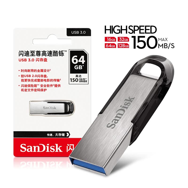 SanDisk CZ73 USB Flash Drive 256GB 128GB 64GB 32GB USB 3.0 Metal Encryption Pen Drive Memory Stick Ultra Flair USB3.0 U Disk - 4