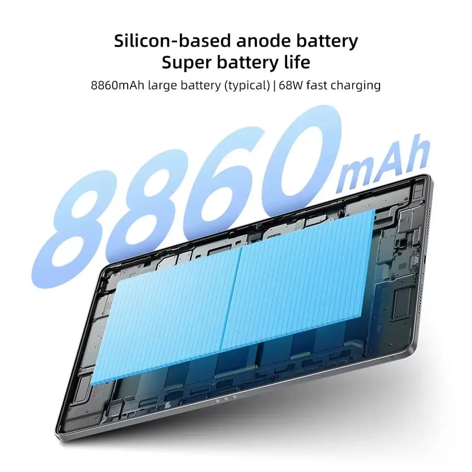 جهاز لوحي Lenovo Xiaoxin Pad Pro GT 2025، ذاكرة 128/256 جيجابايت، معالج Snapdragon 8 Gen3، شاشة 11.1 بوصة بمعدل تحديث 144 هرتز ودقة 3.2K، كاميرا 13 ميجابكسل، شحن 68 واط، بطارية 8860 مللي أمبير - 5