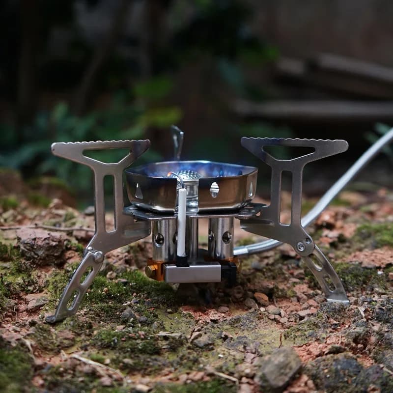 Newest Arrival Outdoor Portable Three Head Stove Camping Windproof Stove Camping Picnic Burner Outdoor Foldable Gas Stove - 4