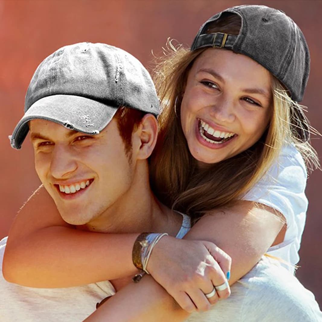 Distressed Baseball Cap Dad Hats for Men Women Vintage Washed Cotton soft top Hat Adjustable Low Profile Unisex Style Headwear - 2