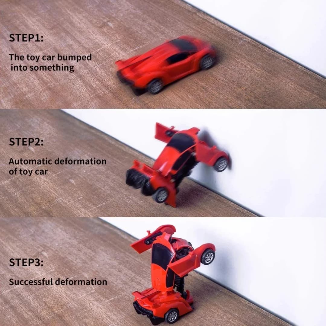 Mini 2 In 1 Car Toys One-key Deformation Car Toys Automatic Transformation Robot Model Car Diecasts Toy Boys Gifts Children Toy - 2