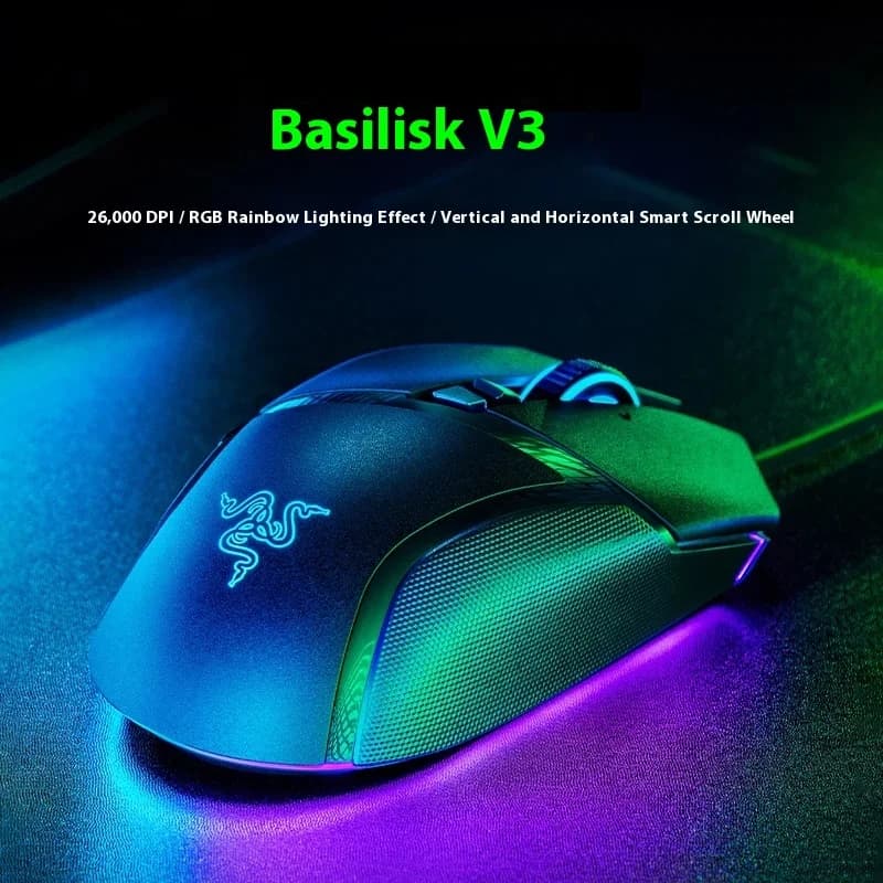 ماوس Razer Basilisk V3 إصدار احترافي سلكي ولاسلكي للألعاب الإلكترونية بسرعة قصوى لمعدات الكمبيوتر والمكتب - 3