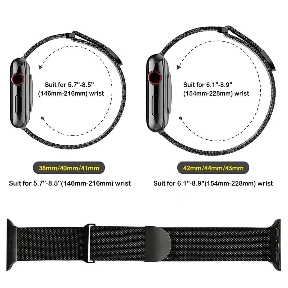Metal Milanese Strap for Apple Watch Band Ultra3/2 49mm 11 10 9 8 7 Magnetic Bracelet iWatch 6 5 4 SE2 46mm 45mm 41mm 44mm 40mm - 6