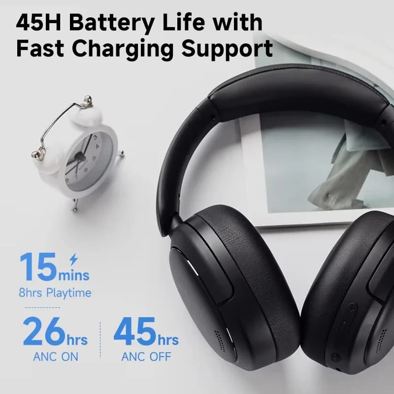 سماعات الرأس اللاسلكية إديفيير W800BT برو بلوتوث 5.4 سماعات الأذن فوق الأذن -44dB إلغاء الضوضاء النشط الصوت عالي الدقة 45 ساعة تشغيل - 5