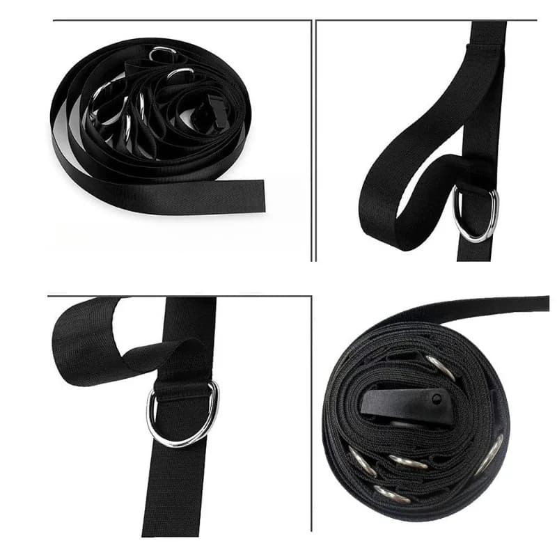 حزام تثبيت الباب بدون ثقب لأشرطة المقاومة، حزام محمول لتمارين اللياقة المنزلية - 5