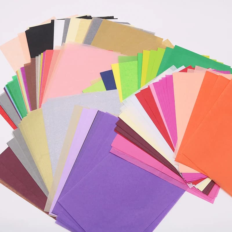 100 ورقة A5 ملونة 21x14 سم، أوراق تغليف النبيذ، ورق حرف يدوي للطي، ديكور منزلي لحفلات الزفاف - 4