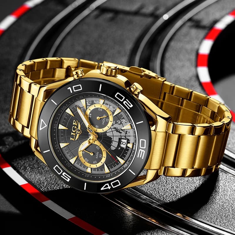 LIGE Top Brand Luxury Mens Watches Casual Business Watch Men Fashion Waterproof Military Men's Quartz Wristwatch Montre Homme - 2