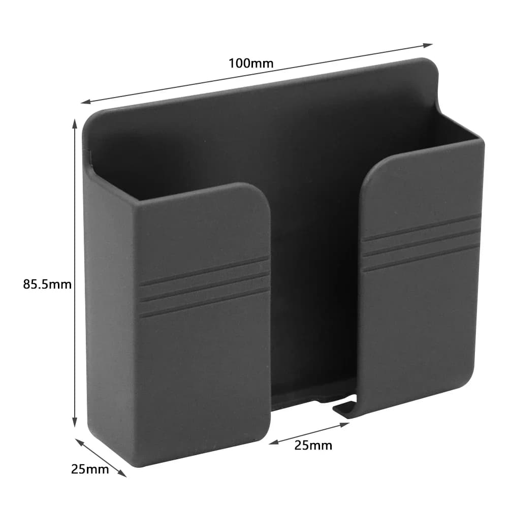 Wall Mounted Organizer Self-adhesion Storage Box Remote Control Mobile Phone Wall Holder Multifunction Charging Plug Stand 2024 - 6
