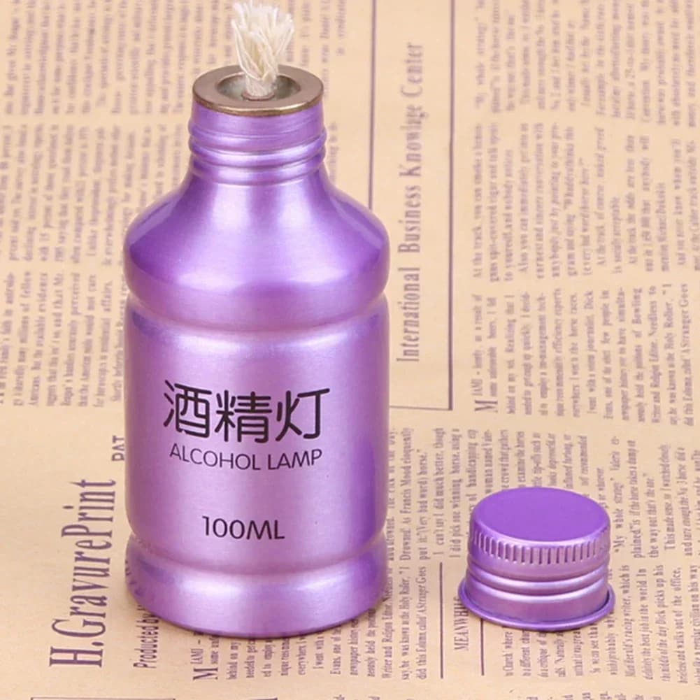 مصباح كحول محمول عالي الجودة، مصنوع من سبائك الألومنيوم، مثالي للتخييم والمشي لمسافات طويلة، سعة 100 مللي - 3