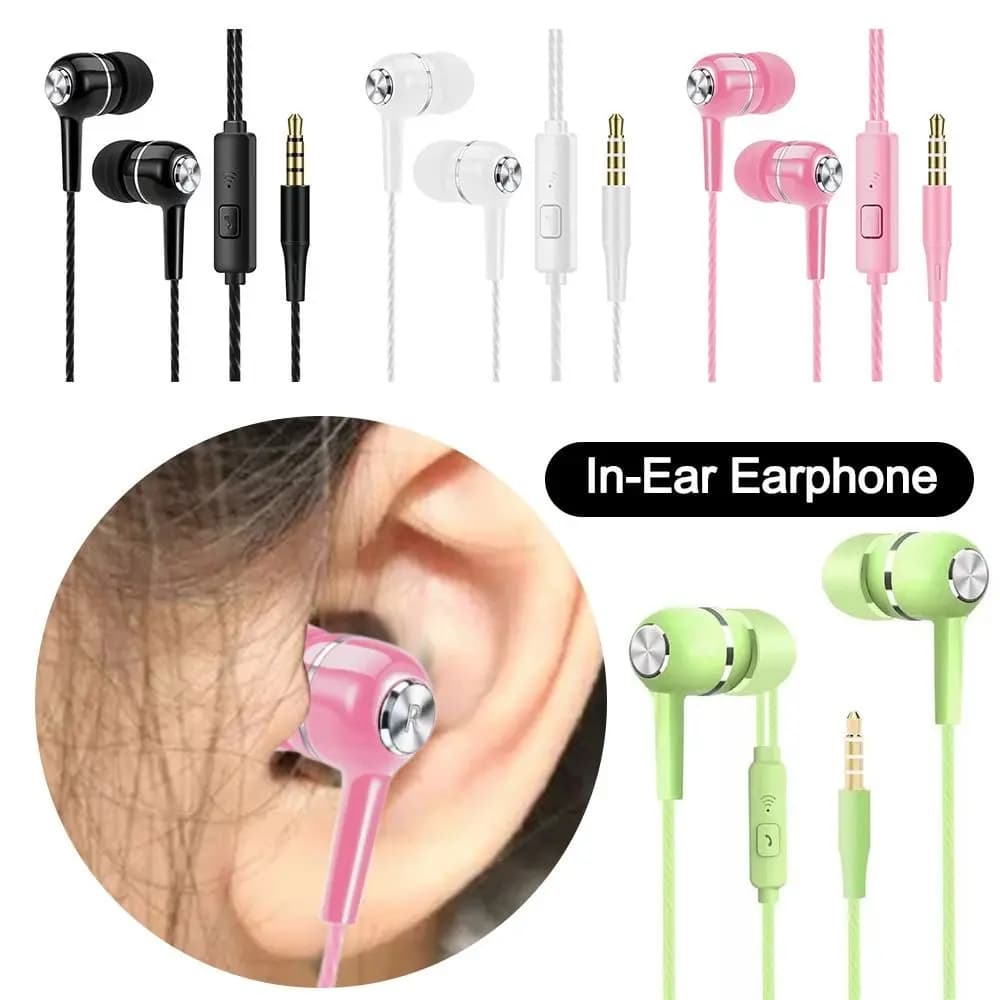 Stereo In-Ear Earphone Bass With Microphone HiFi Headphone Portable Earpiece Wired Headphone for Apple/Android/Huawei - 4