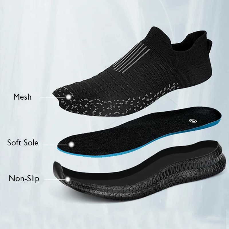Breathable Men Casual Shoes Lightweight Outdoor Male Walking Shoes Anti-slip Men's Sneakers Slip on Flats Vulcanized Shoes 2023 - 2