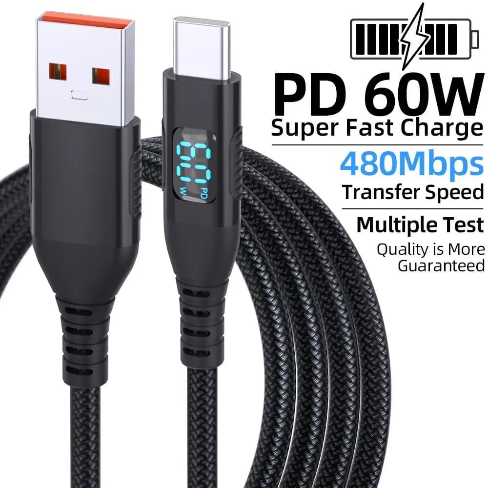 LAIHONEN 1/2 قطعة كابل شحن سريع من USB-C إلى USB-C، نايلون مضفر، لسلسلة آيفون 15، وسامسونج S21-S8 ونوت20-7 وA71 وA51 وA32 وLG موتو PS5