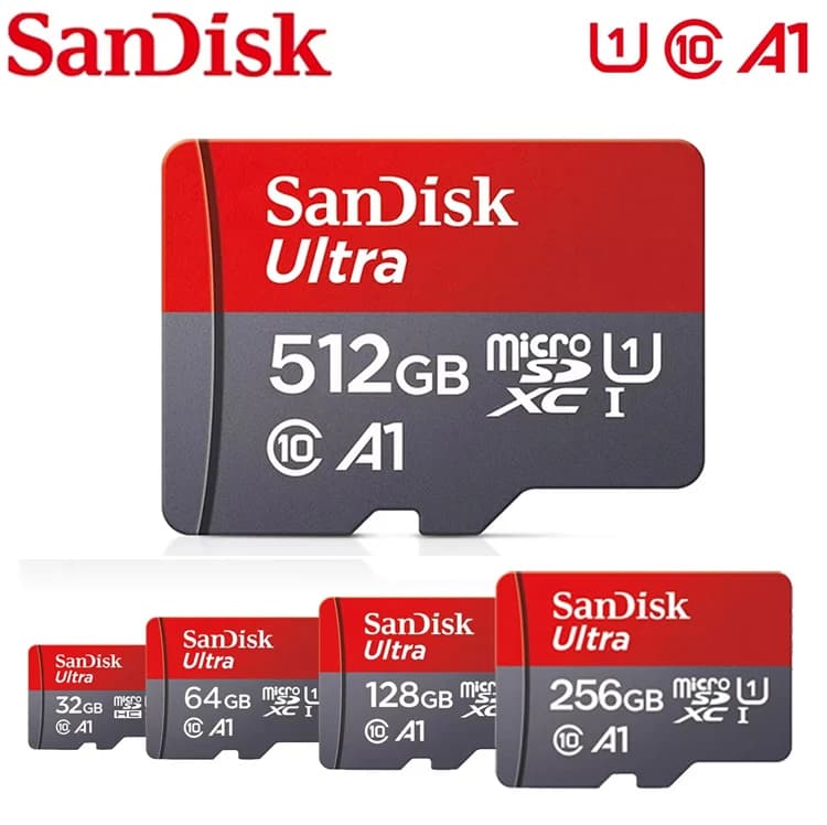 Sandisk Ultra Micro TF SD Card 128GB 32GB 64GB 256GB Mini SD Card TF Flash Card Memory Card 32 64 128 256 GB MicroSD For Phone