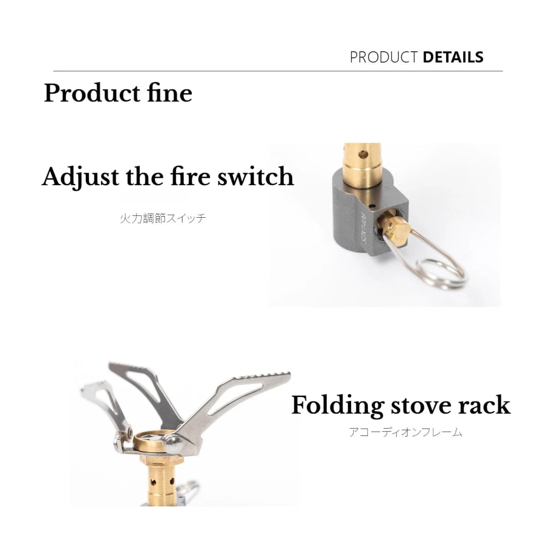 MK-3000W Mini Portable Camping Gas Burner 48g One-Piece Pocket Stove for Outdoor Hiking Picnic Cooking Furnace Folding Design - 5