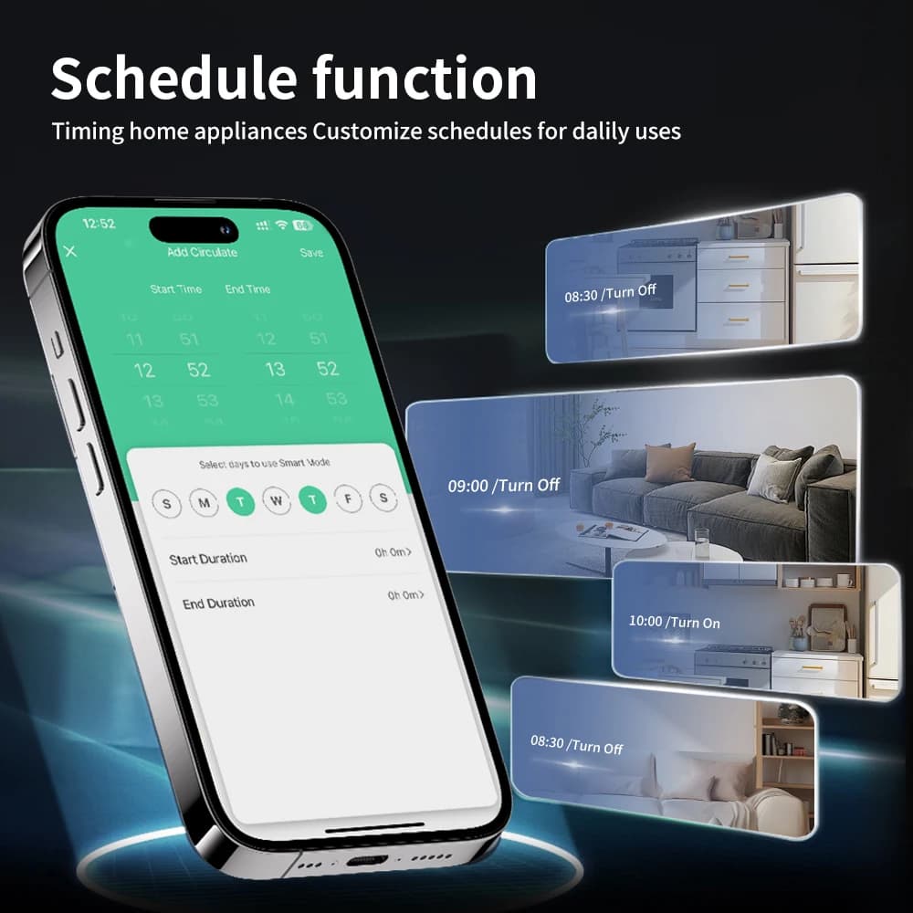 محول TNCE Tuya بقابس برازيلي 16/20A، مقبس WIFI أو zigbee3.0 مع مراقبة الطاقة، تحكم ذكي في المقبس، صوت Google Home وAlexa - 3