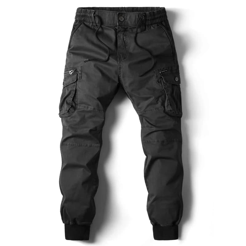 New Cotton Men Cargo Pants Khaki Casual Men Tactical Joggers Cargo Multi-Pocket Fashion Black Army Light gray Trousers Work Wear - 6