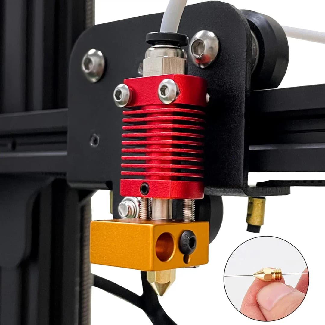 10 قطع فوهات Creality الرسمية 0.4 مم فوهات طارد MK8 مع منظف إبر لـ Ender 3/3 Pro/3 V2، Ender 5/5 Pro، CR-10 - 5