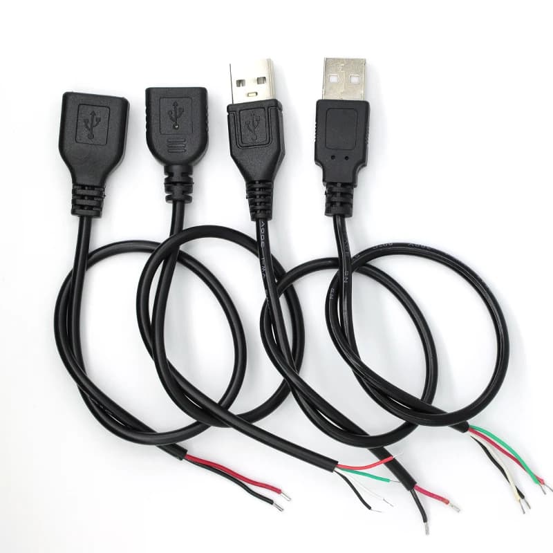 كابل إمداد طاقة 30 سم مع 2 دبوس USB 2.0 وأنثى/ذكر 4 دبوس، مناسب للمشاريع الشخصية - 5