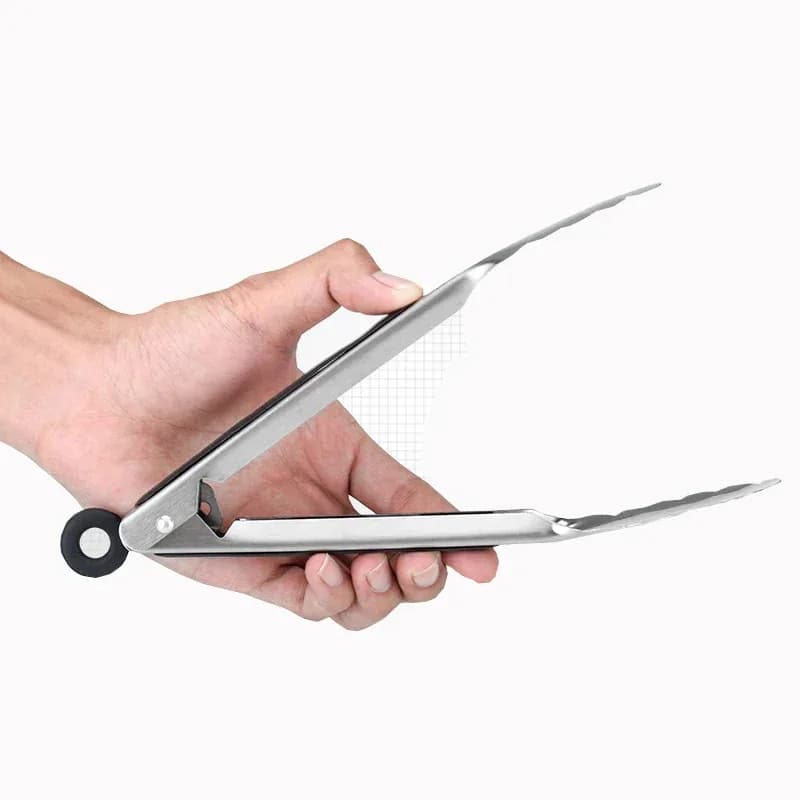 1Pcs BBQ Grill Tongs Salad Steak Spaghetti Candy Charcoal Meat Stainless Steel Camping Barbecue Kitchen Frying Food Clips Clamp - 3