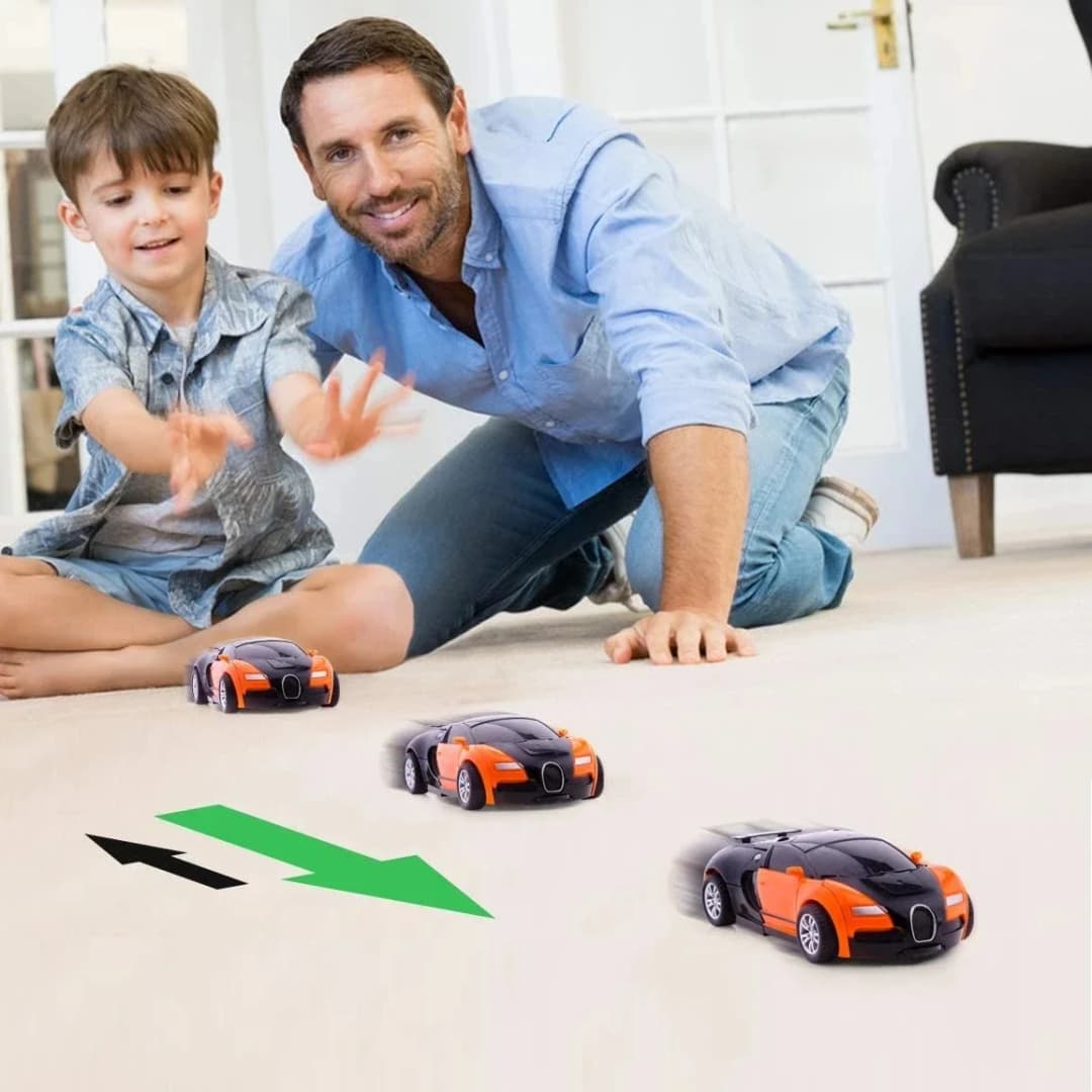 Mini 2 In 1 Car Toys One-key Deformation Car Toys Automatic Transformation Robot Model Car Diecasts Toy Boys Gifts Children Toy - 3