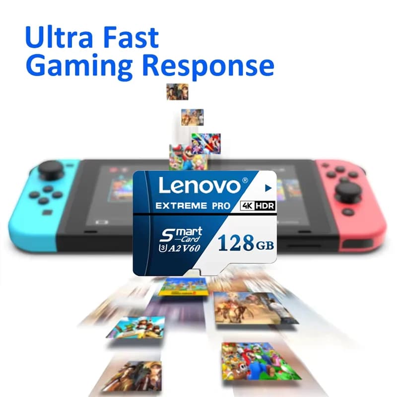 بطاقة ذاكرة Lenovo A2 TF SD بدقة 4K Full HD للهاتف والكمبيوتر والطائرة بدون طيار بسعات 64GB و128GB و256GB و512GB، بطاقة فلاش عالية السرعة U3 V60 - 5