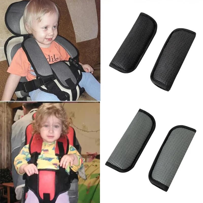 Car Seat Straps Shoulder Pads for Baby Kids Stroller Accessories Replacement​ Soft Seat Safety Belt Strap Covers for Stroller 