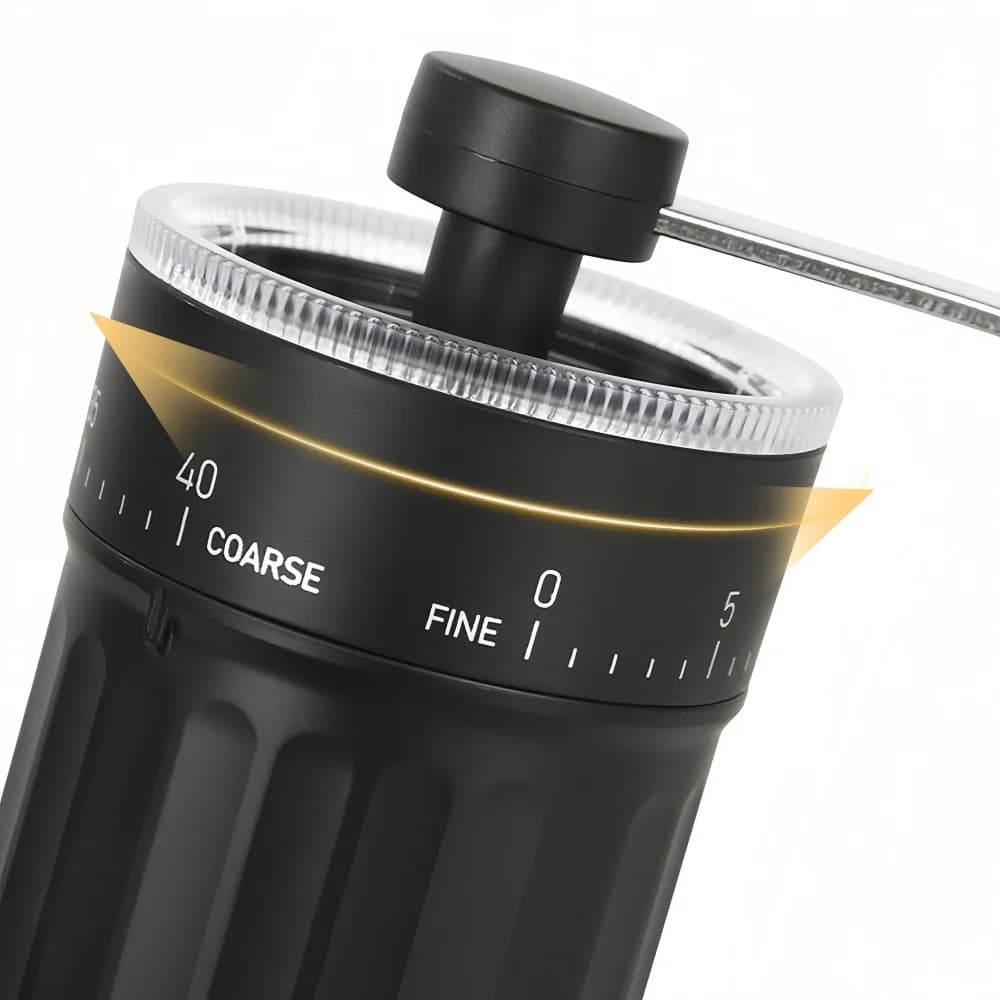 مطحنة قهوة يدوية بمقياس خارجي، 40 مستوى ضبط، نواة طحن خزفية، أدوات قهوة منزلية احترافية عالية الجودة - 4