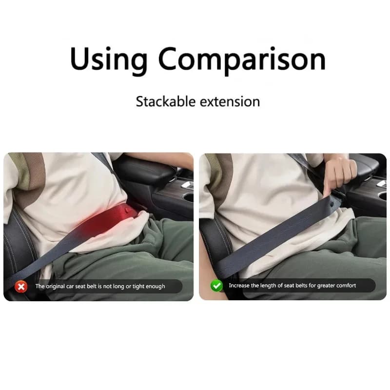 1/2Pcs Car Seat Belt Clip Extender Safety Seatbelt Lock Buckle Plug Thick Insert Socket Extender Safety Buckle For Tesla Porsche - 4