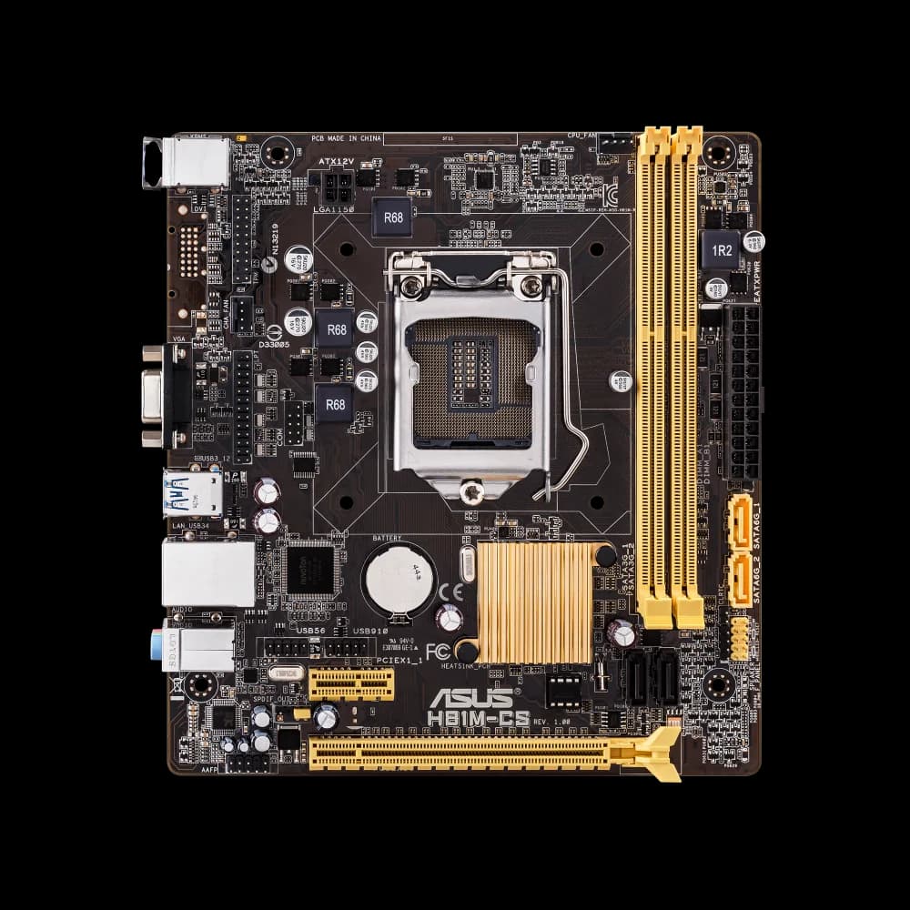 ASUS H81M-CS intel H81 Motherboard LGA 1150 DDR3 16 GB support Core i5-4690 i3-4130 i3-4150 i3-4170 i5-4570 cpu Micro ATX - 2