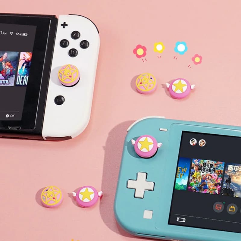غطاء قبضة عصا التحكم Sanrio Hello Kitty لجهاز Sony PS5 PS4 PS3 Xbox One/360 Slim Series X/S Switch NS Oled - 2