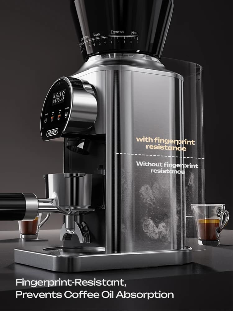 HiBREW G3 Plus مطحنة قهوة كهربائية بأسطوانة مخروطية 48 ملم مدمجة ومحمولة مطحنة حبوب قهوة للمطبخ للإسبريسو والقهوة التركية - 6