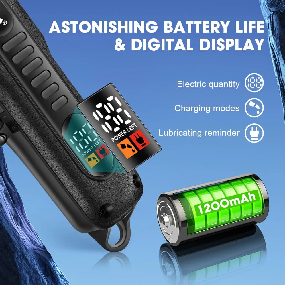 ماكينة قص شعر كهربائية احترافية للحلاقين، شاشة عرض LED، شحن عبر UBS، أداة تشذيب قوية - 4