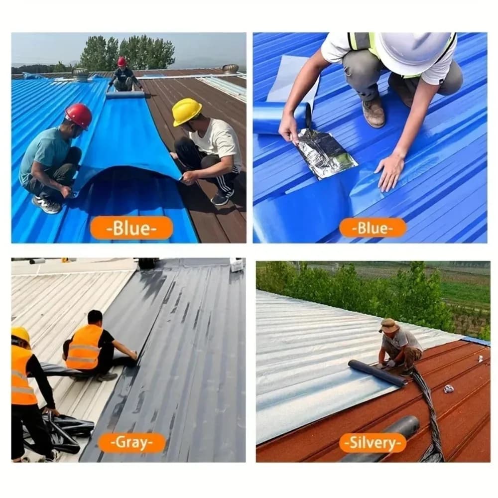 Butyl Patching Roof Waterproofing Tape for Roof Tile Crack Self-adhesive Aluminum Foil Waterproofing Waterproof Sealing Band - 6