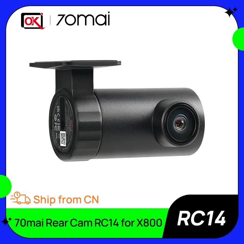 70mai كاميرا خلفية RC14 لكاميرا 70mai Dash Cam 4K Omni X800 مسجل سيارة كاميرا رؤية خلفية تدعم التسجيل أثناء الوقوف