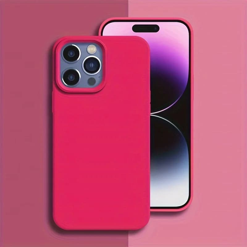 Original Silicone Case For iPhone 17 16 15 14 13 12 Pro Max 16 Plus Air Silicone Solid Color Fall and Collision Protection Cover - 6