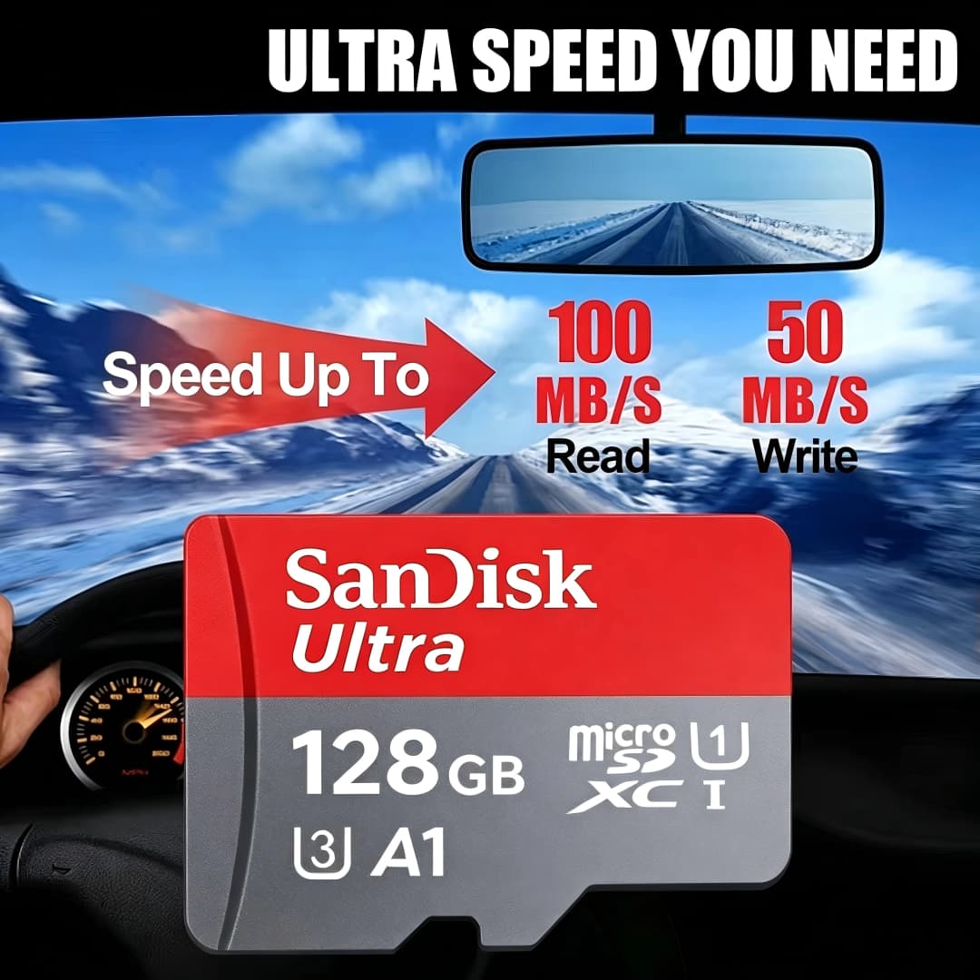 SanDisk Ultra Micro SD Card A1 U1 Class 10 TF Flash Memory Card 32GB 64GB 128GB 256GB 512GB for Smartphone Tablet Camera - 5